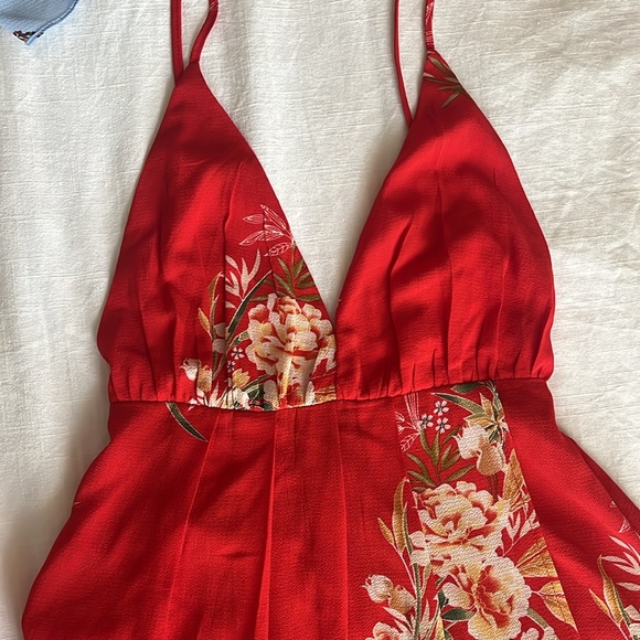 Hello Molly Floral Red Maxi Dress - Picture 5 of 5